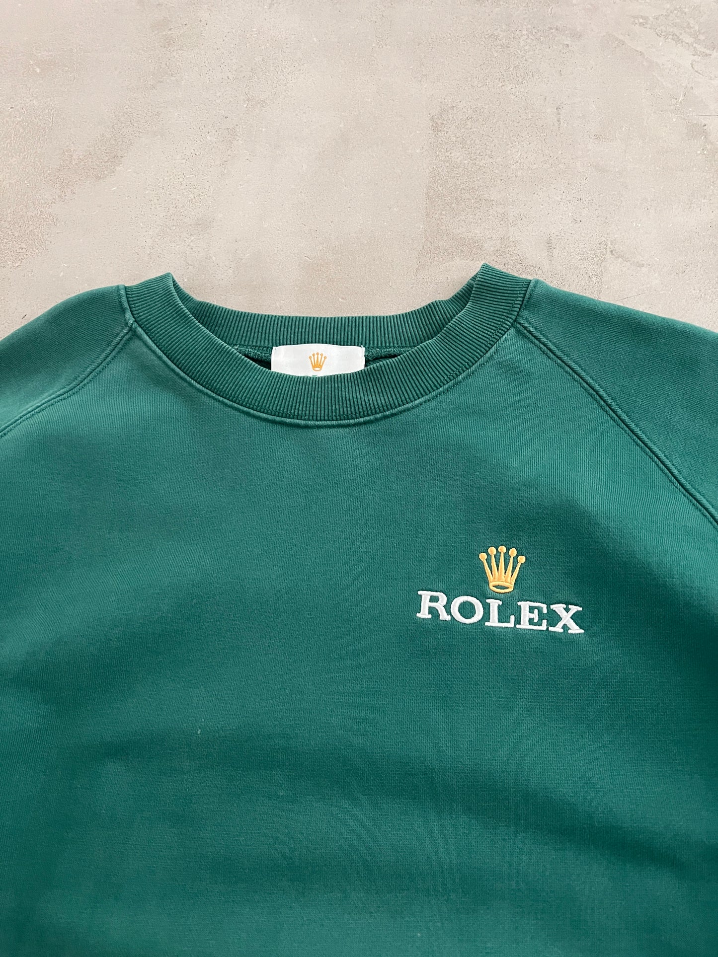 GREEN ROLEX SWEATER - 1990S - L/M