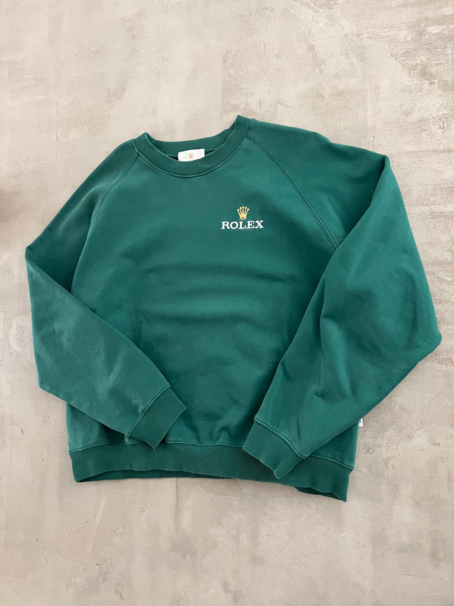 GREEN ROLEX SWEATER - 1990S - L/M