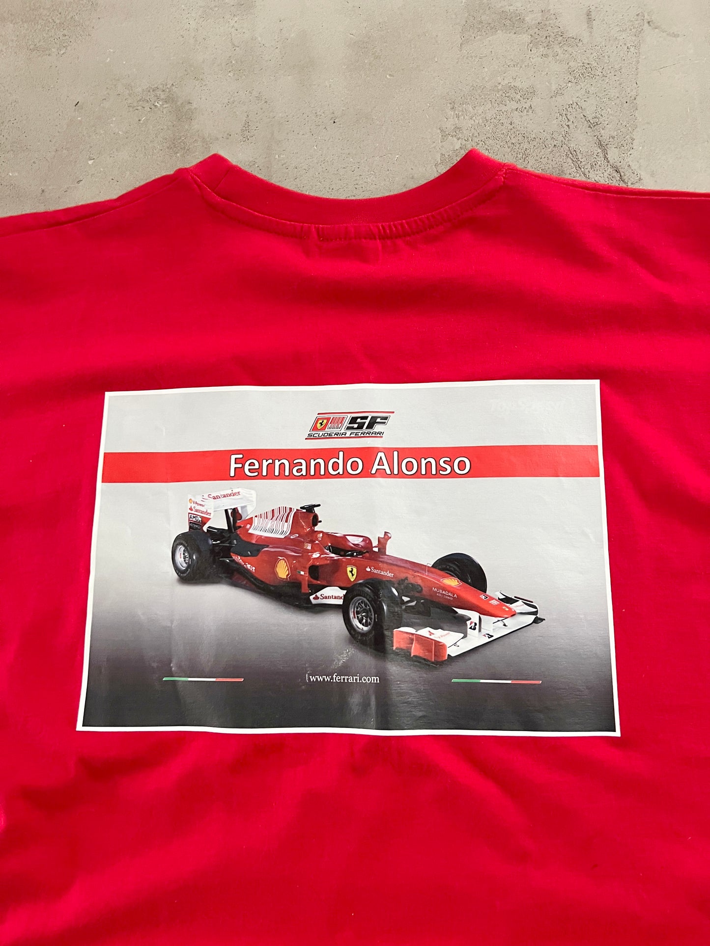 RED FERNANDO ALONSO FERRARI F1 TEE - 2000S - L