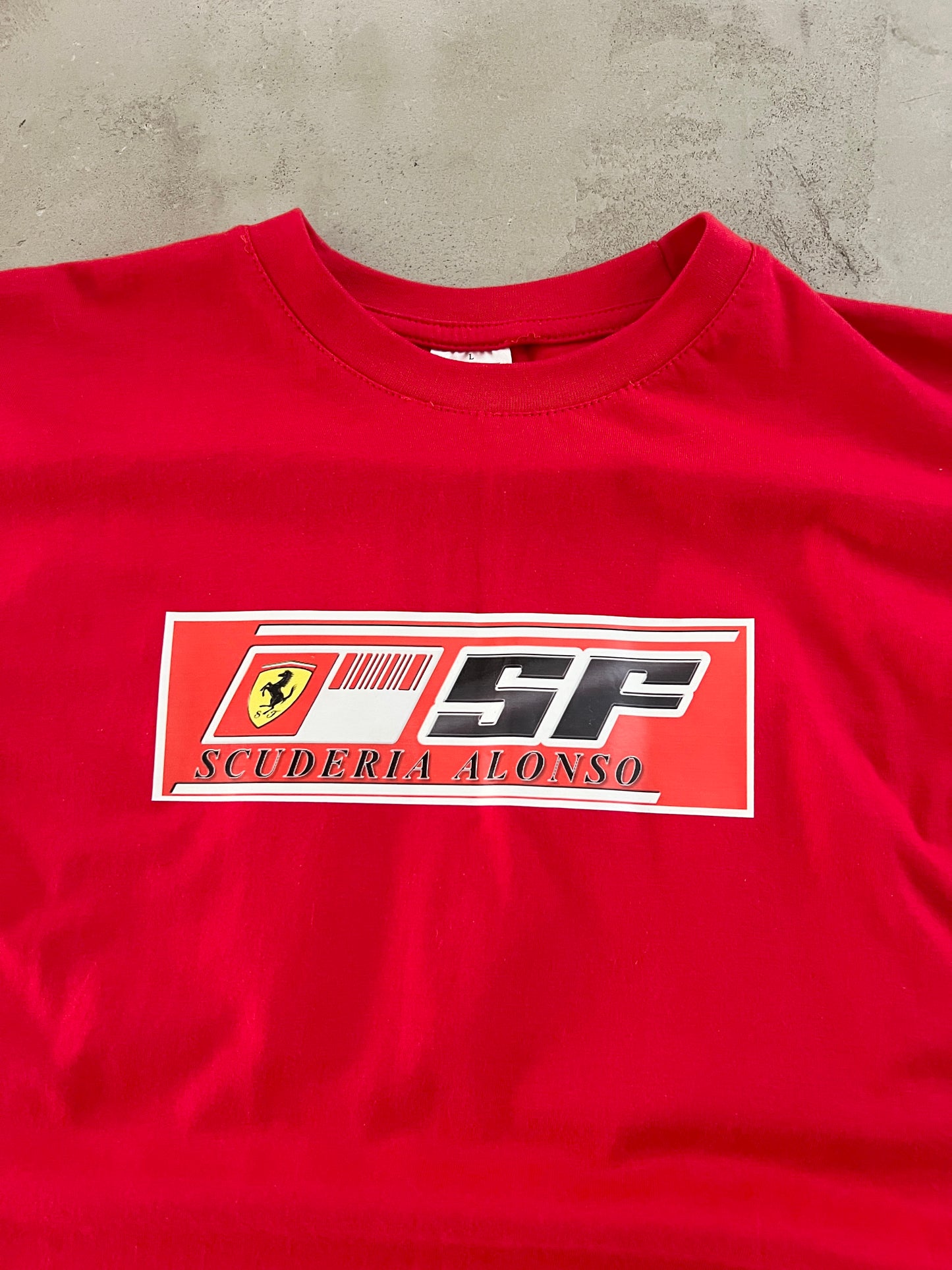 RED FERNANDO ALONSO FERRARI F1 TEE - 2000S - L