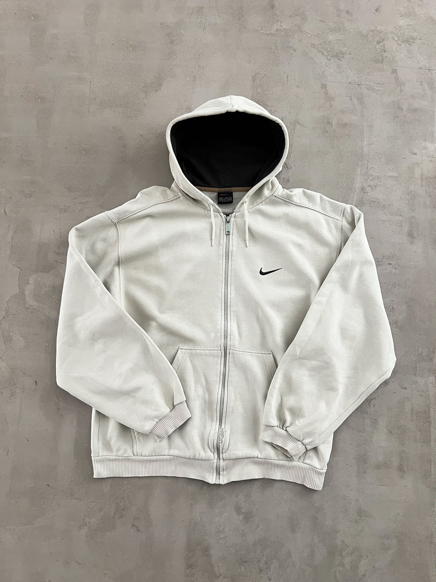 CREME NIKE ZIP UP HOODIE - 1990S - S