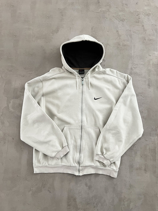 CREME NIKE ZIP UP HOODIE - 1990S - S