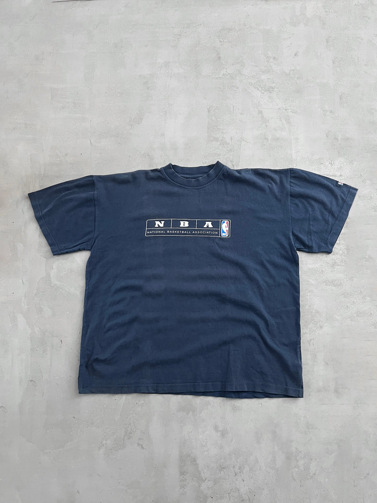 FADED NAVY NBA TEE - 1990S - L