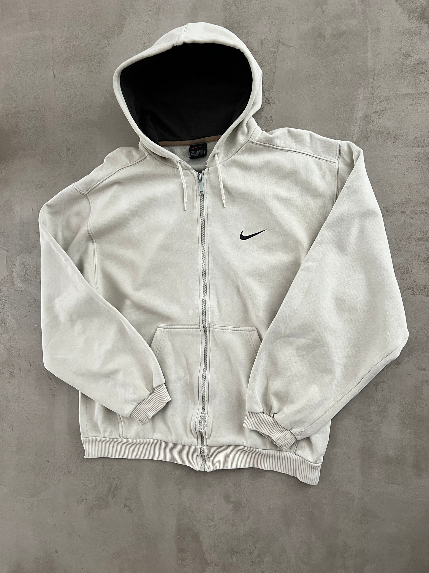 CREME NIKE ZIP UP HOODIE - 1990S - S