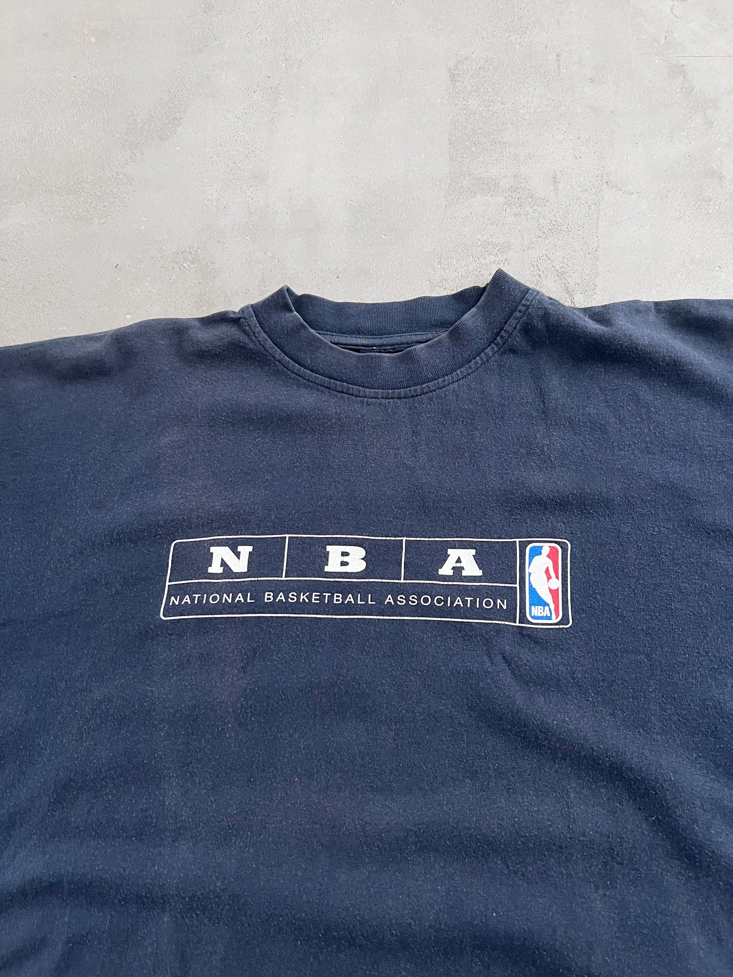 FADED NAVY NBA TEE - 1990S - L