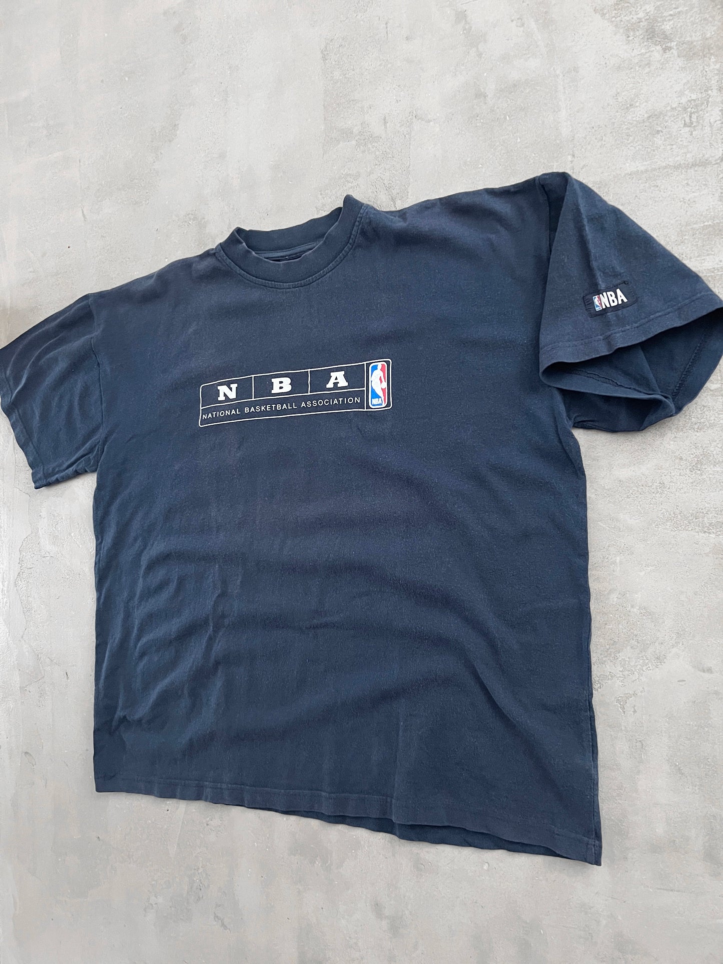 FADED NAVY NBA TEE - 1990S - L
