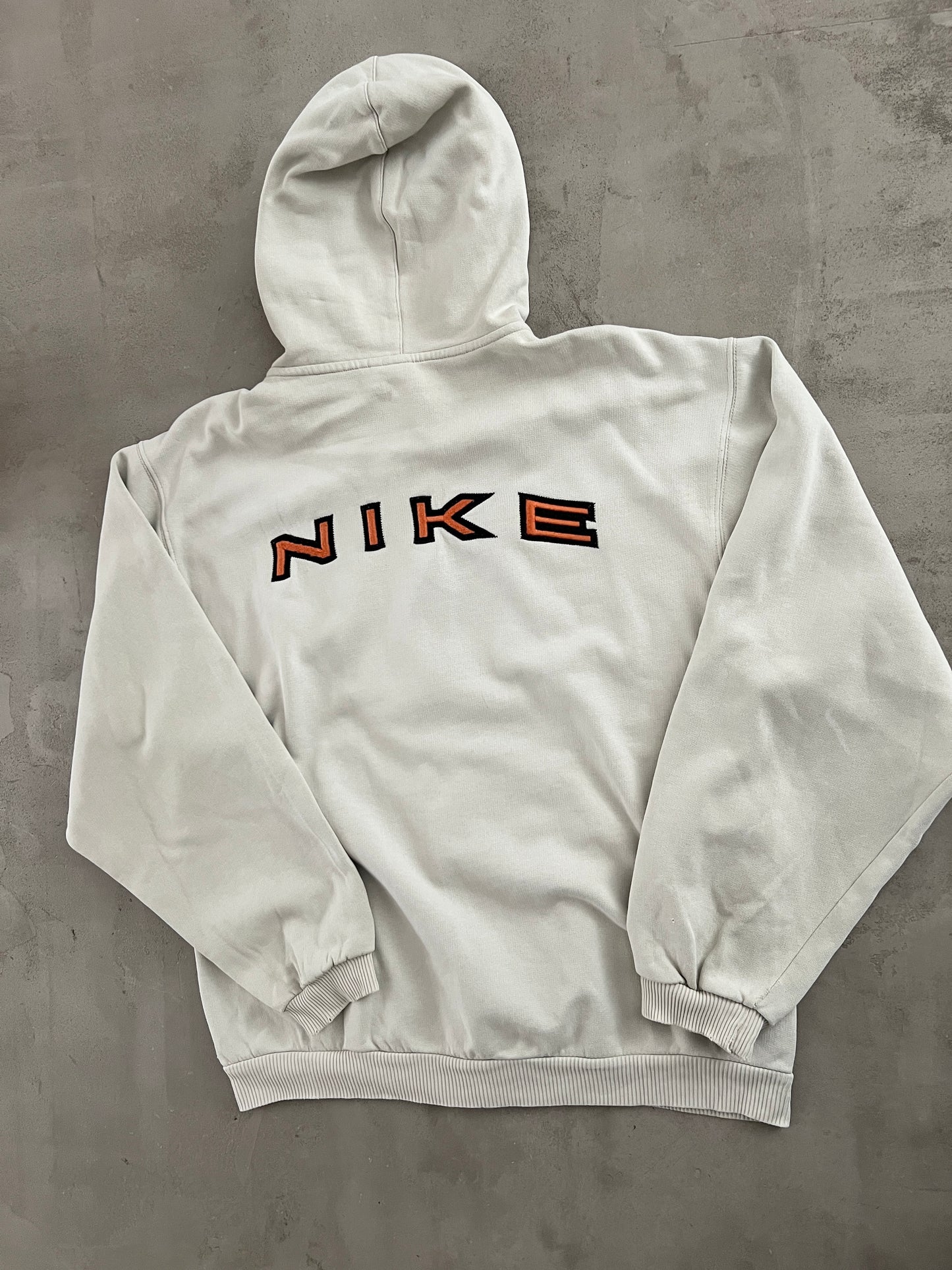 CREME NIKE ZIP UP HOODIE - 1990S - S