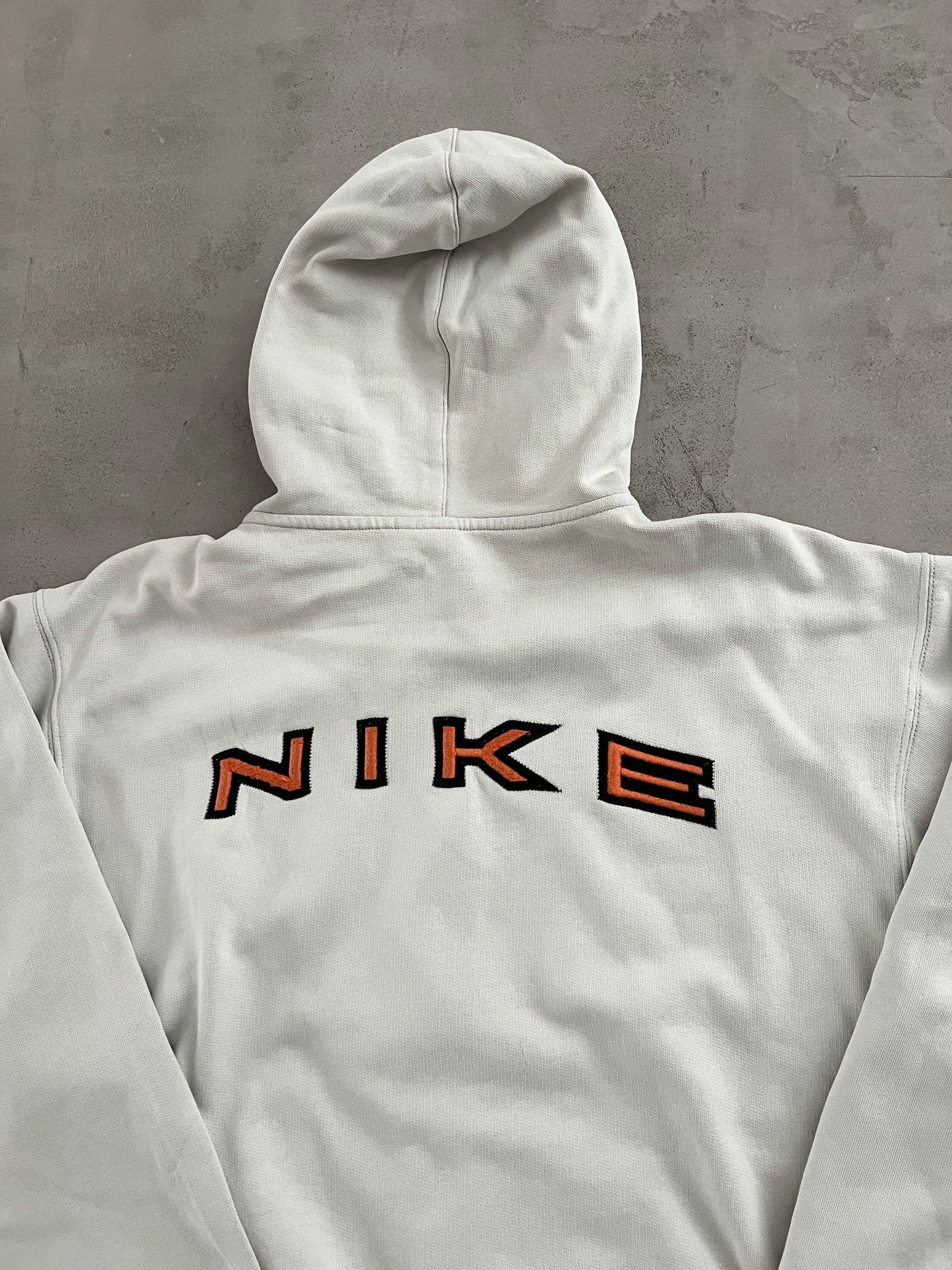 CREME NIKE ZIP UP HOODIE - 1990S - S