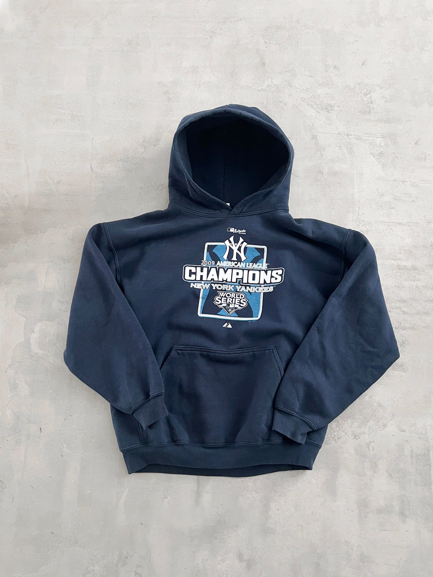 NAVY YANKEES HOODIE - 2000S - S