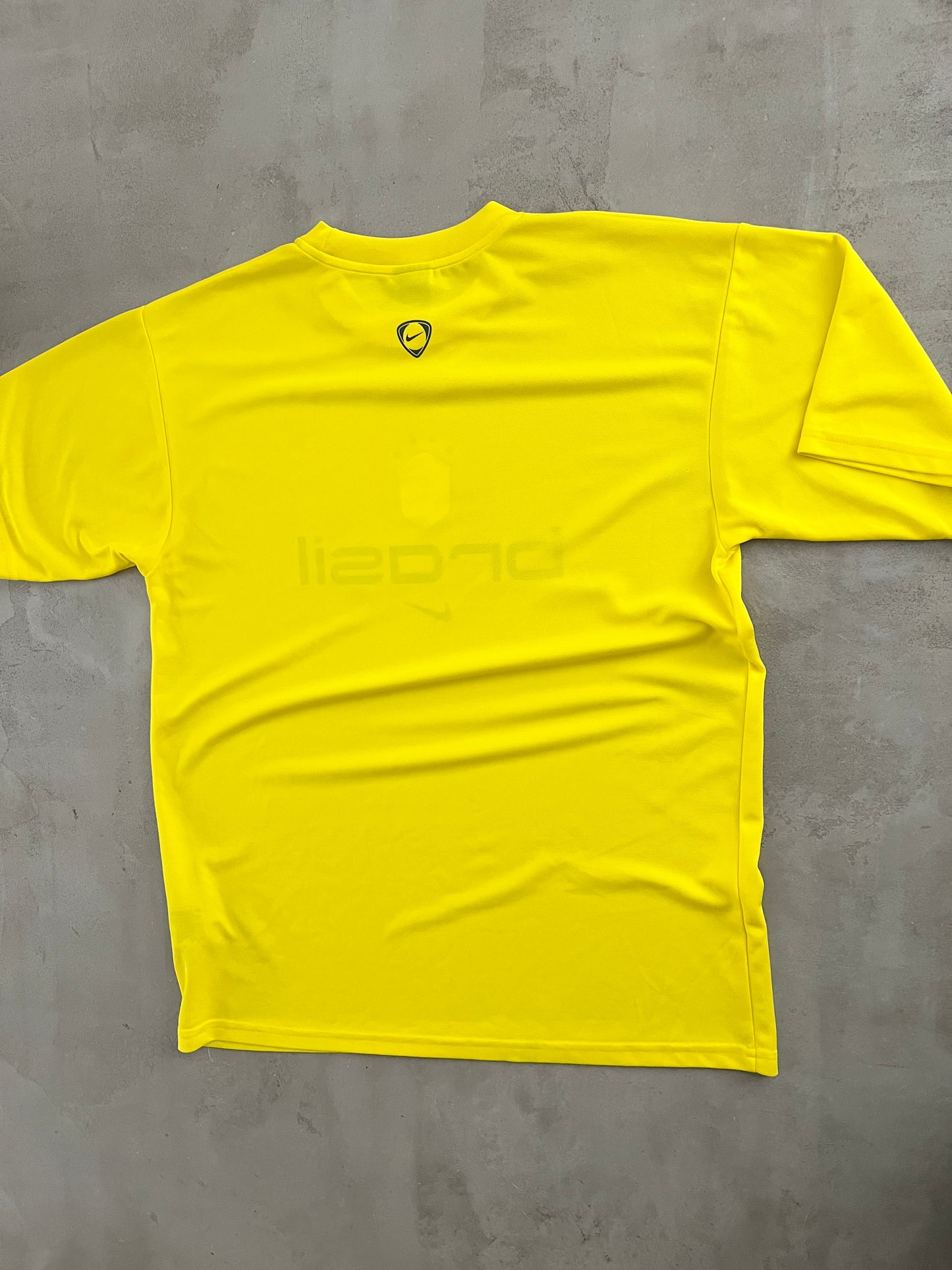 YELLOW BRAZIL NIKE JERSEY - 2000S - XL/L