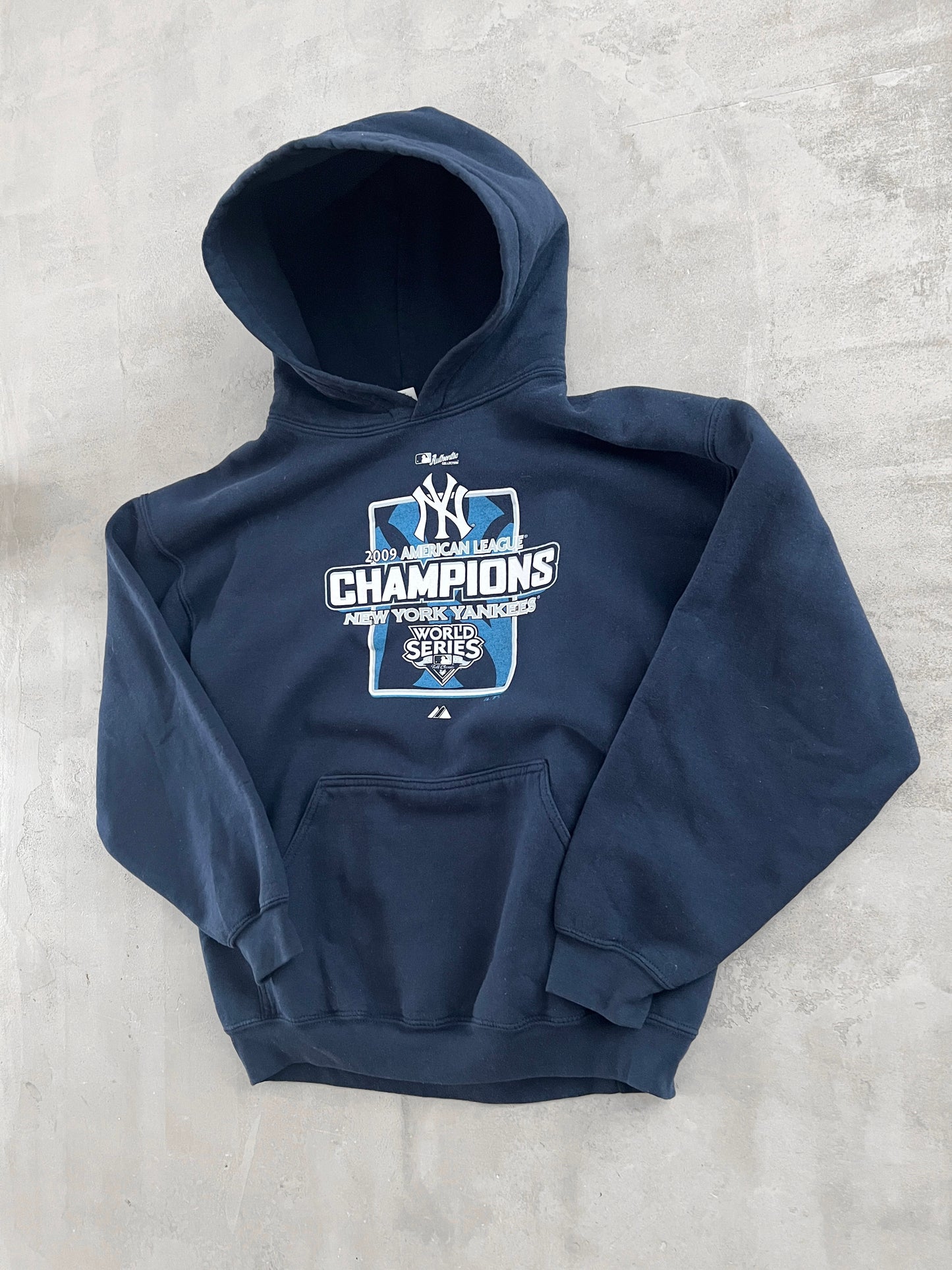 NAVY YANKEES HOODIE - 2000S - S