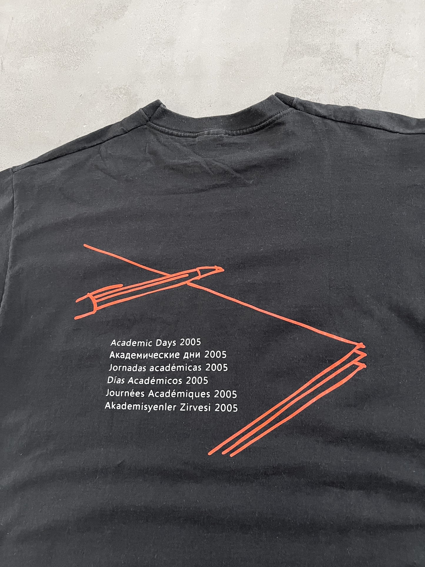 BLACK MICROSOFT PROMO TEE - 2000S - S/M