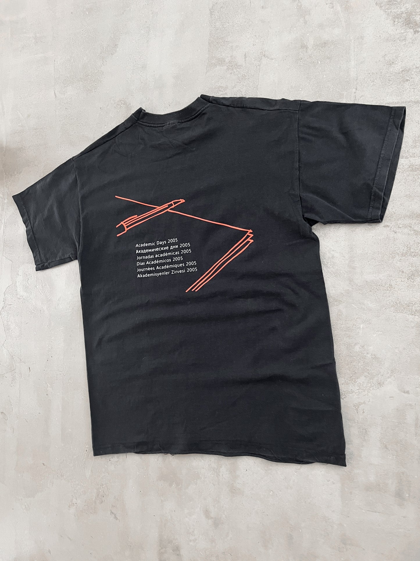 BLACK MICROSOFT PROMO TEE - 2000S - S/M