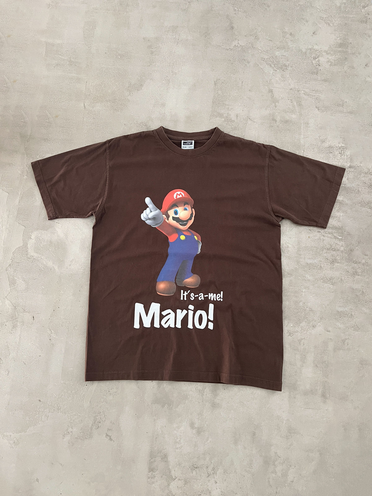 BROWN MARIO NINTENDO TEE - 2000S - M/L