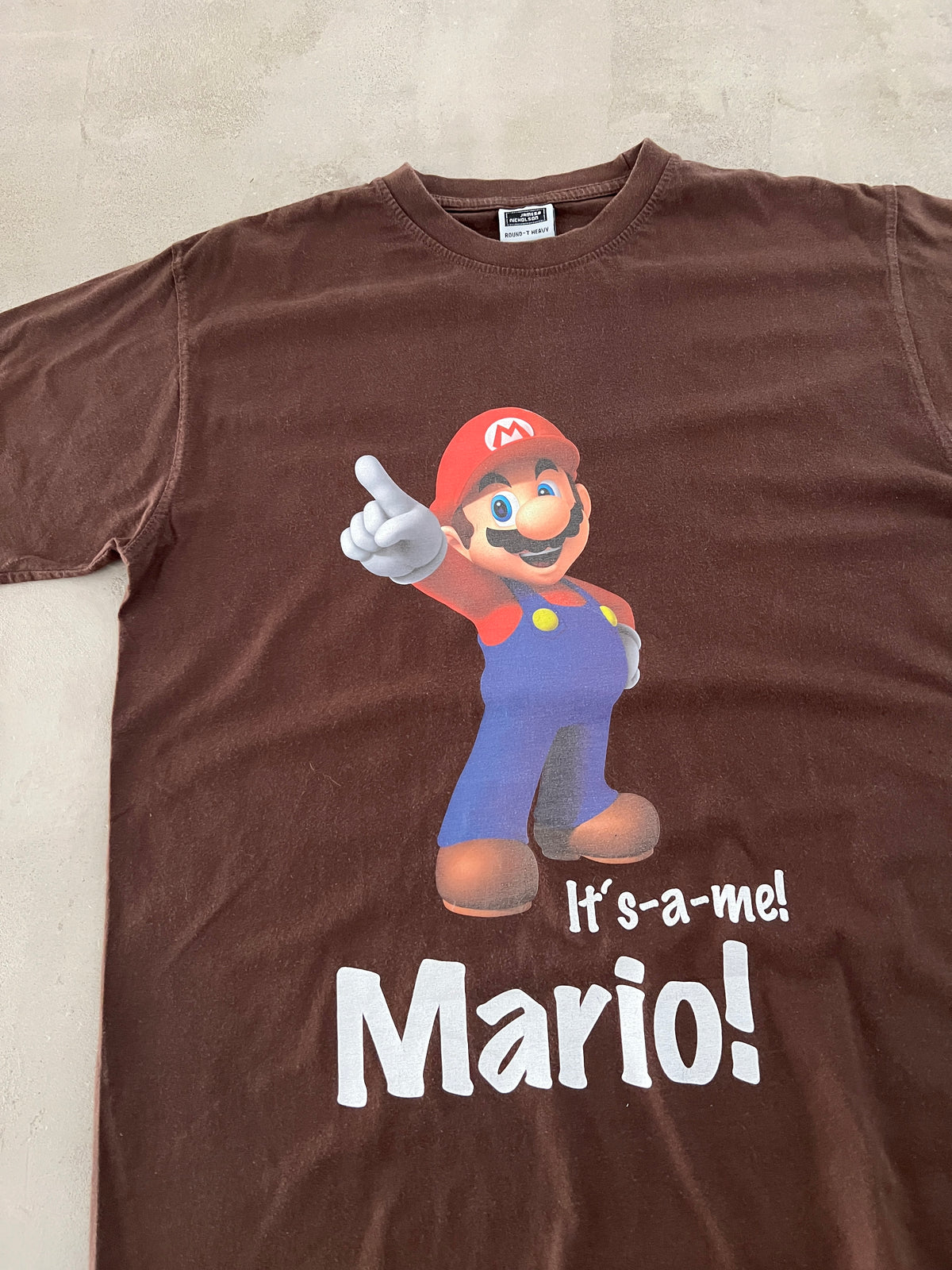 BROWN MARIO NINTENDO TEE - 2000S - M/L