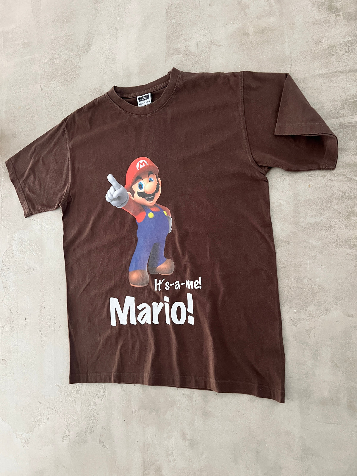 BROWN MARIO NINTENDO TEE - 2000S - M/L