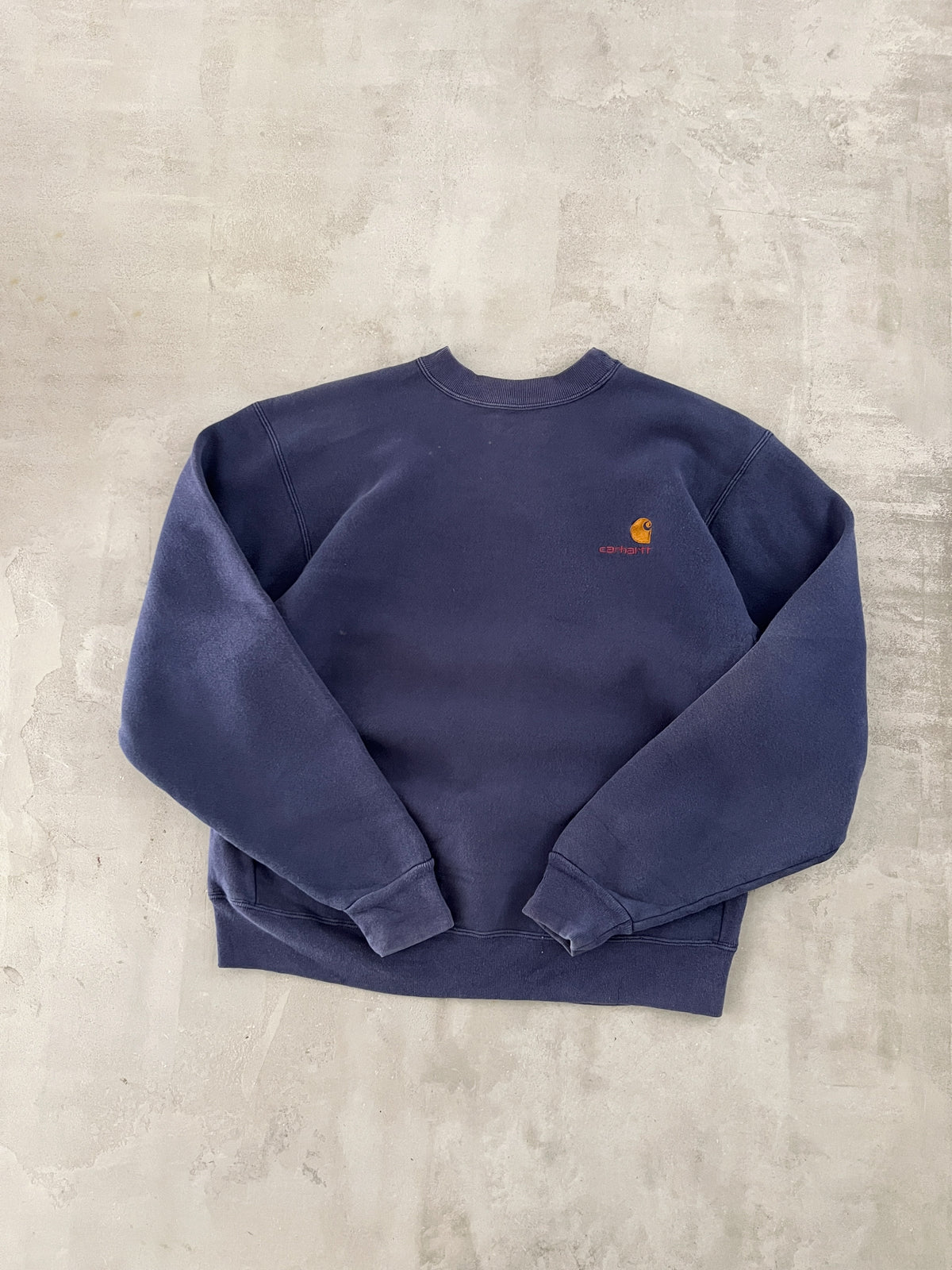 FADED NAVY/PURPLE CARHARTT SWEATER - 1990S - L/M