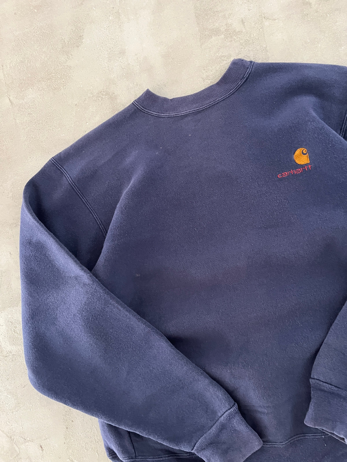 FADED NAVY/PURPLE CARHARTT SWEATER - 1990S - L/M