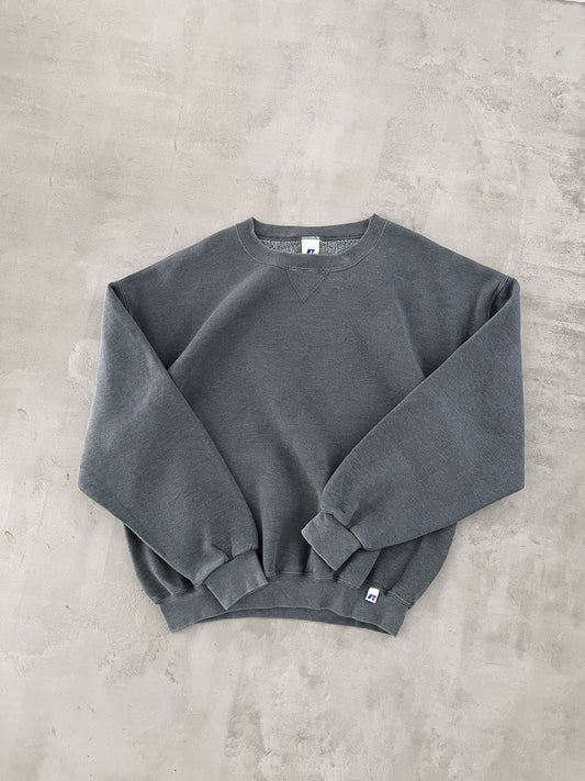 GREY RUSSELL SWEATER - 1990S - XL
