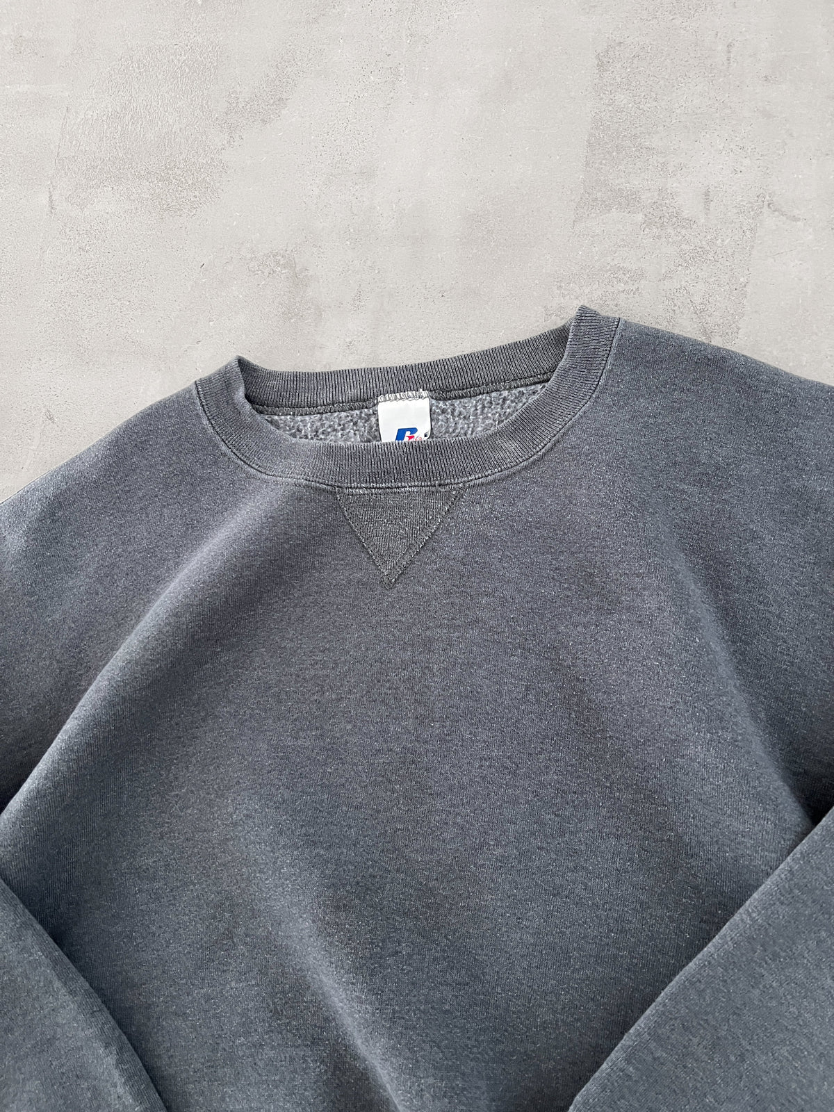 GREY RUSSELL SWEATER - 1990S - XL