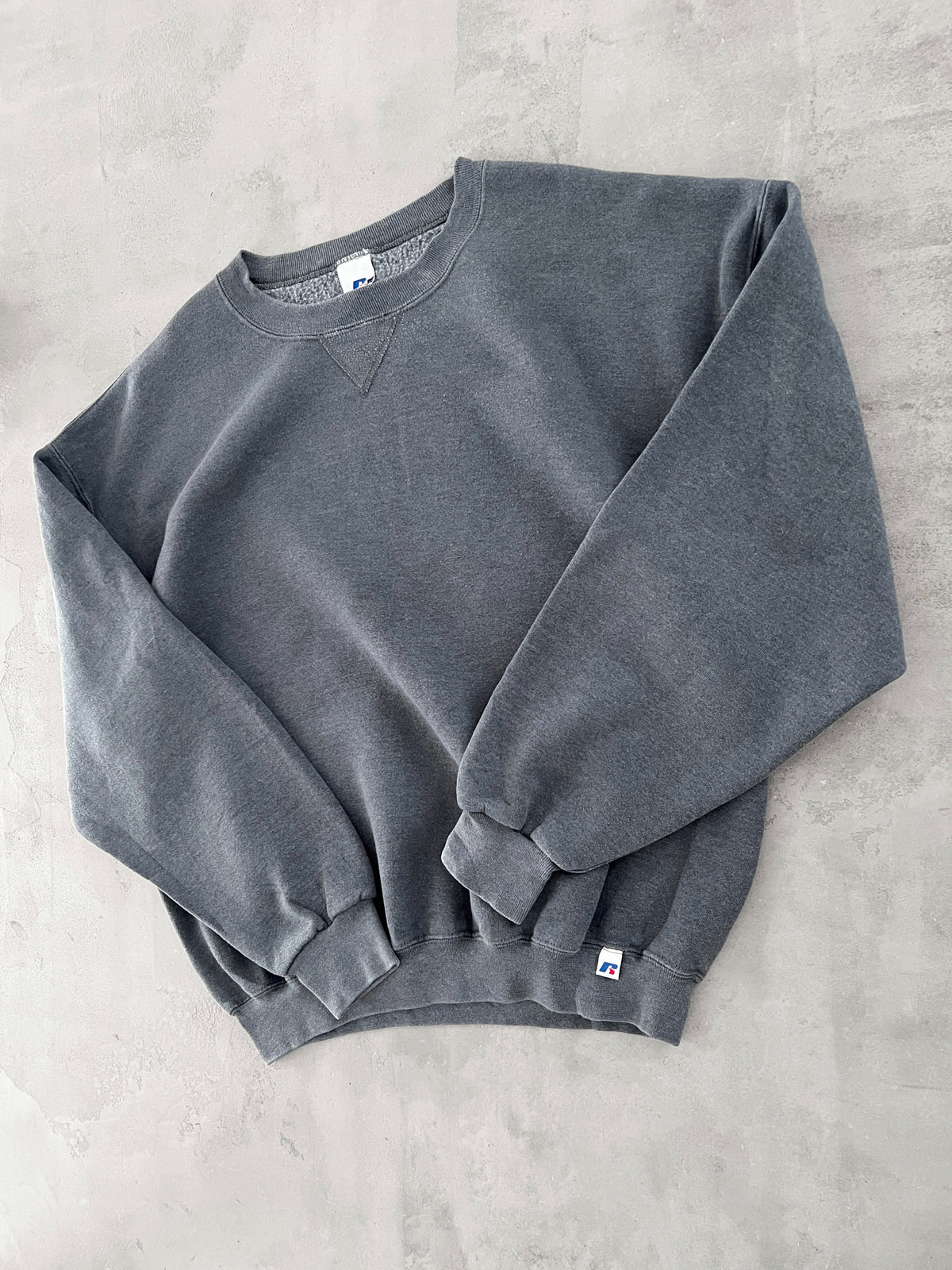GREY RUSSELL SWEATER - 1990S - XL