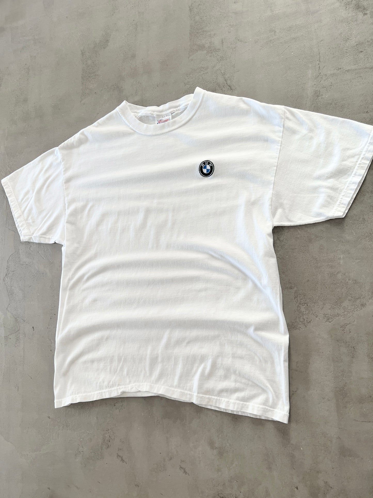 WHITE BMW TEE - 1990S - L