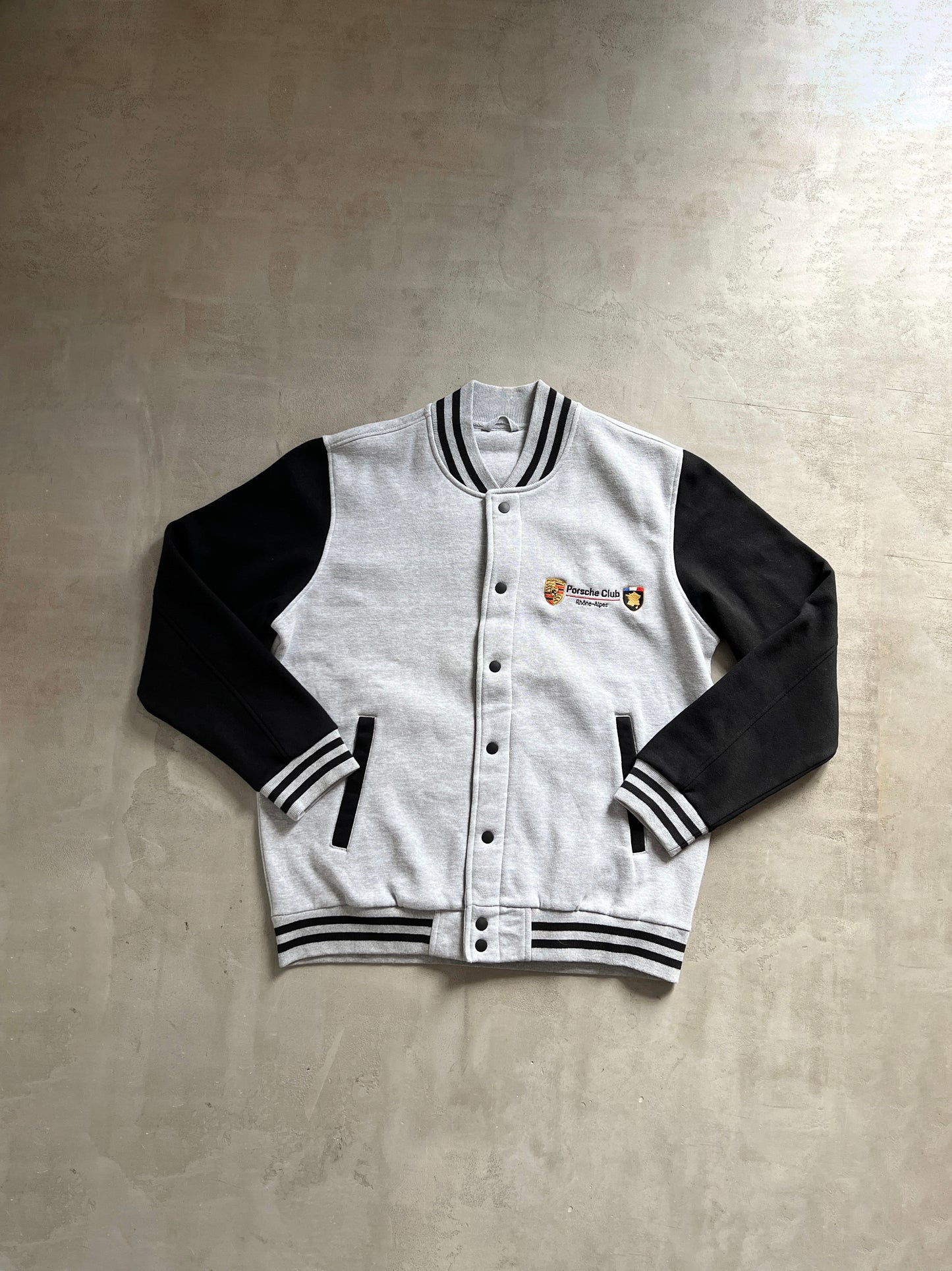GREY/BLACK PORSCHE FRANCE JACKET - 2000S - L/XL