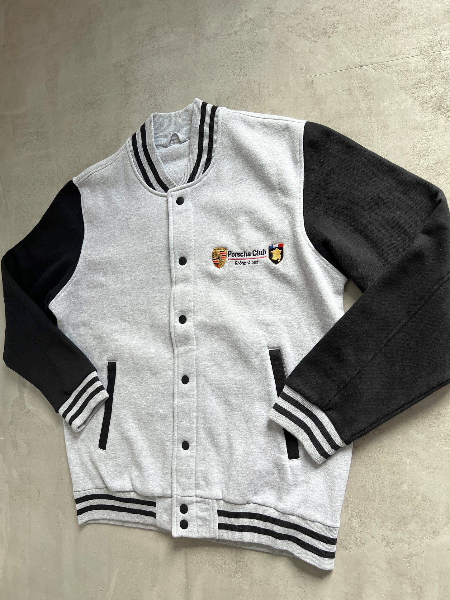 GREY/BLACK PORSCHE FRANCE JACKET - 2000S - L/XL