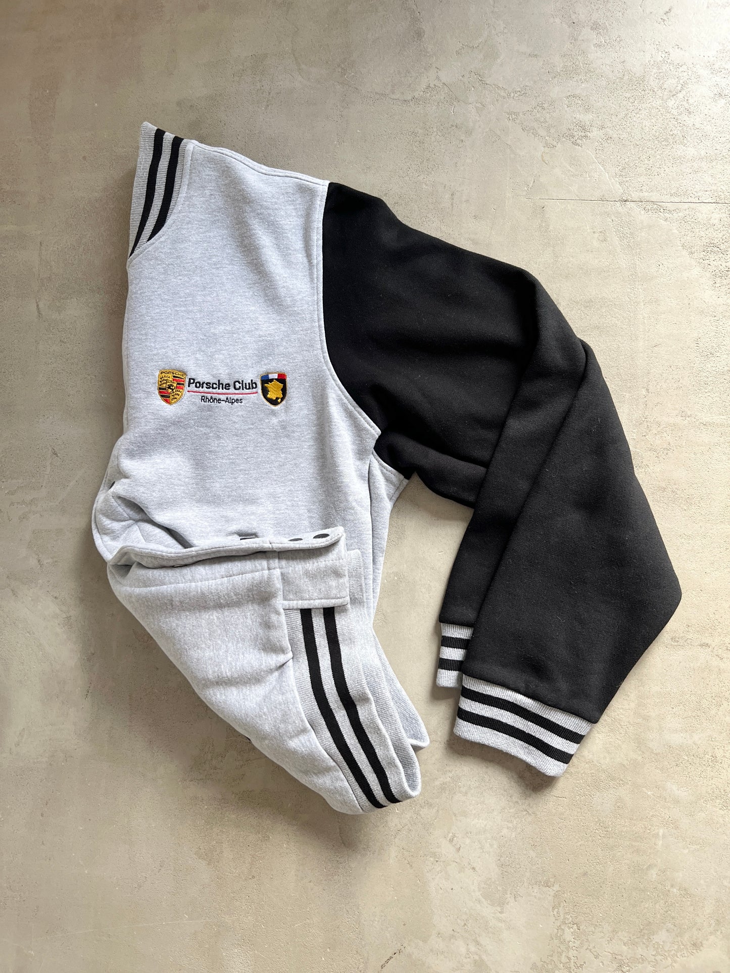 GREY/BLACK PORSCHE FRANCE JACKET - 2000S - L/XL