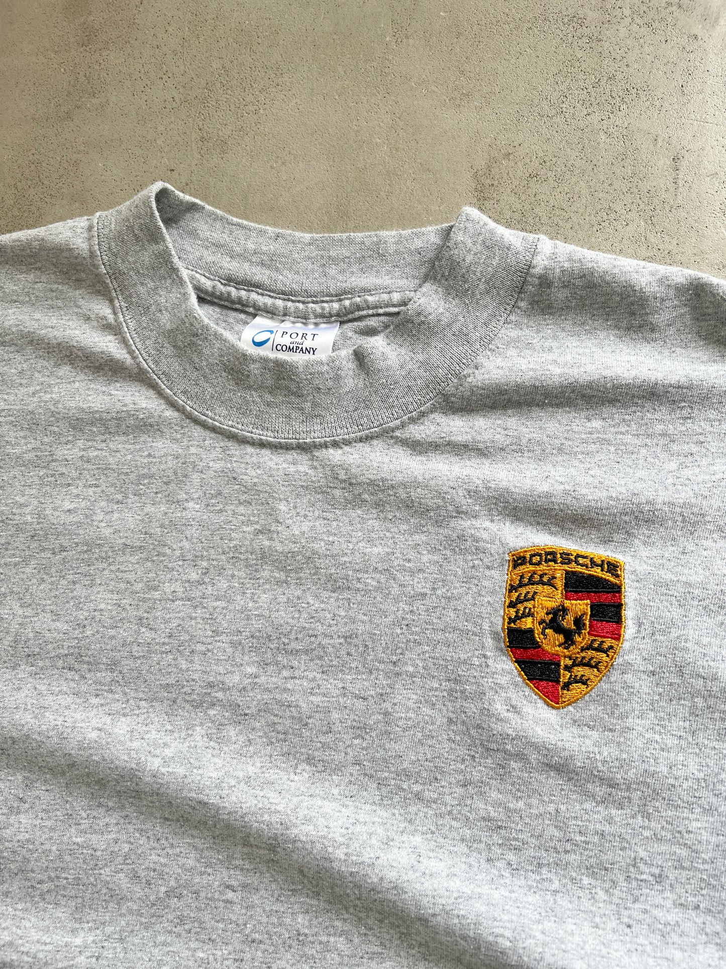 GREY PORSCHE LONGSLEEVE - 2000S - L
