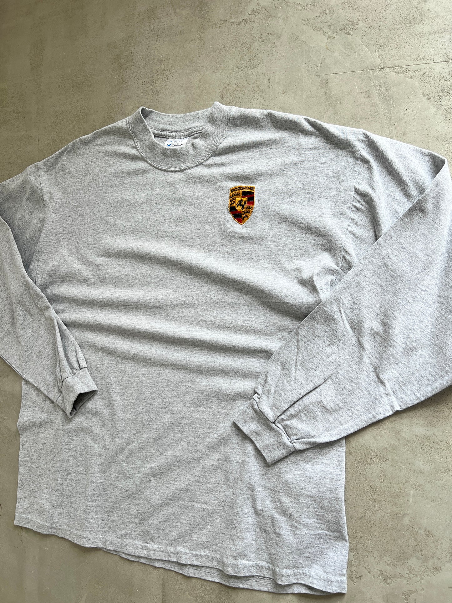 GREY PORSCHE LONGSLEEVE - 2000S - L