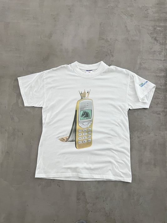 WHITE NOKIA PROMO TEE - 2000S - L/M