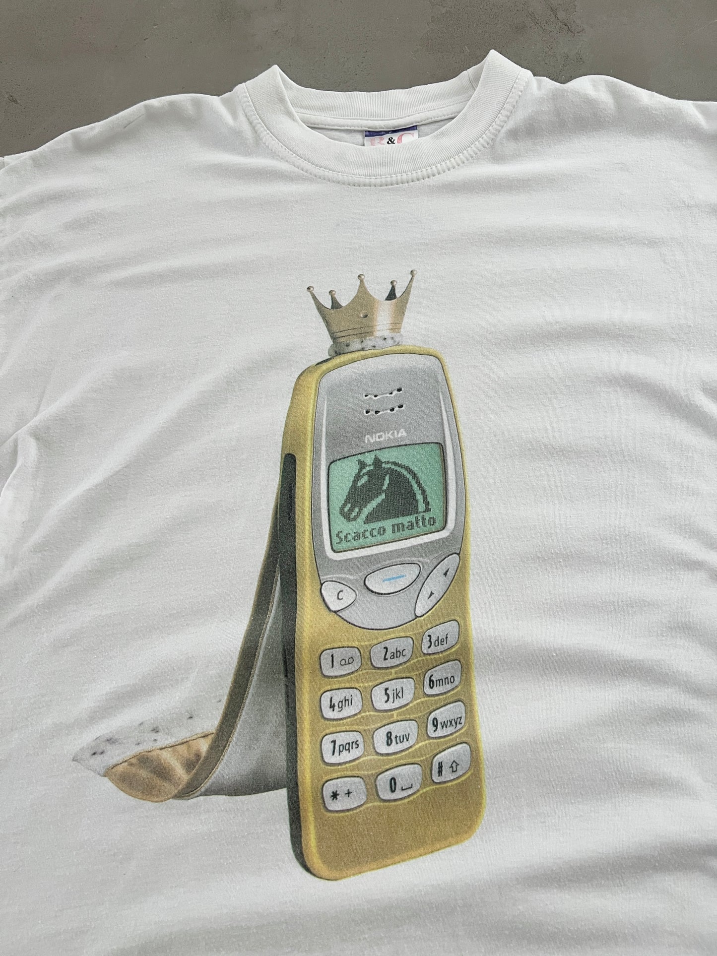 WHITE NOKIA PROMO TEE - 2000S - L/M