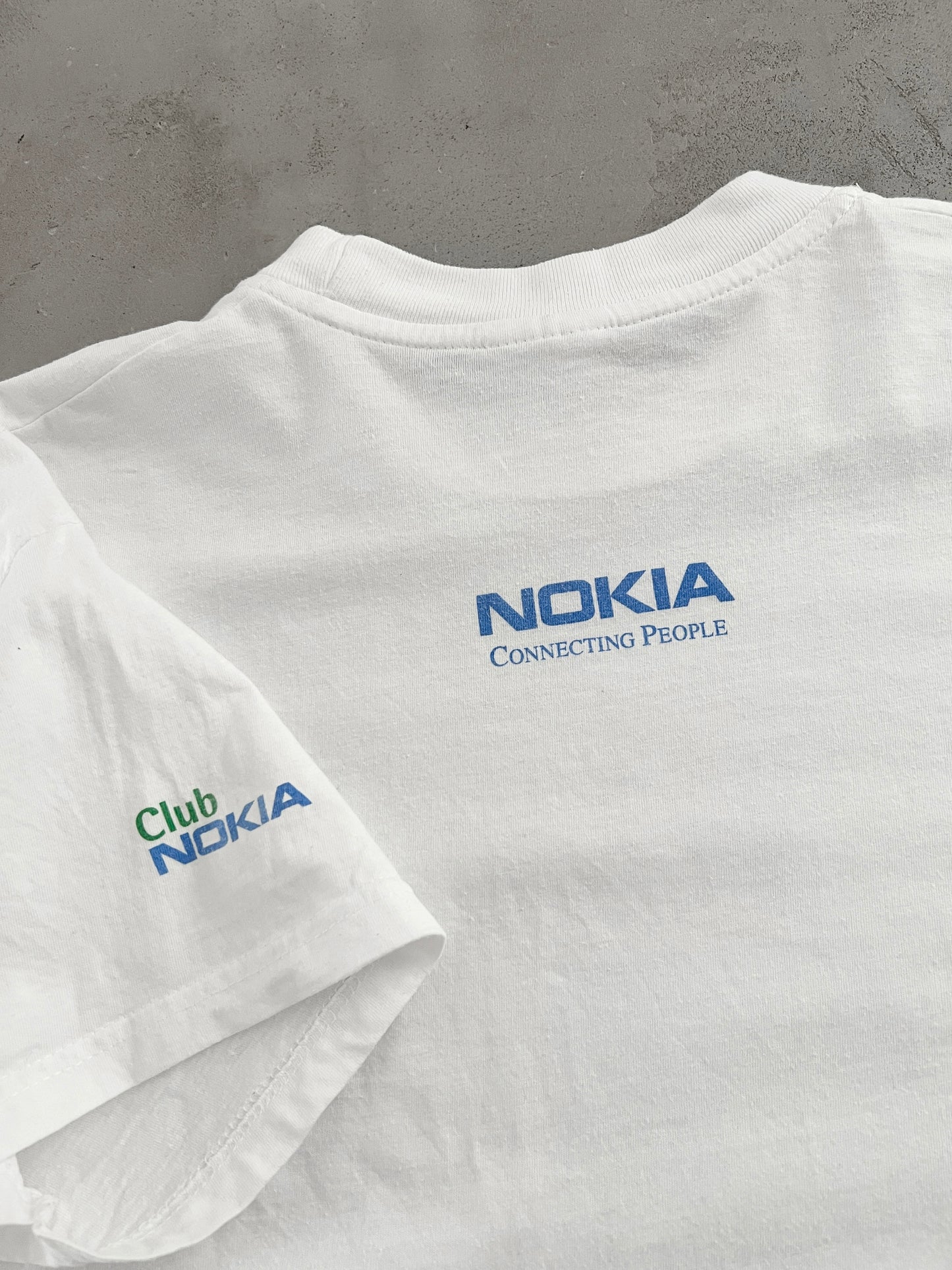 WHITE NOKIA PROMO TEE - 2000S - L/M
