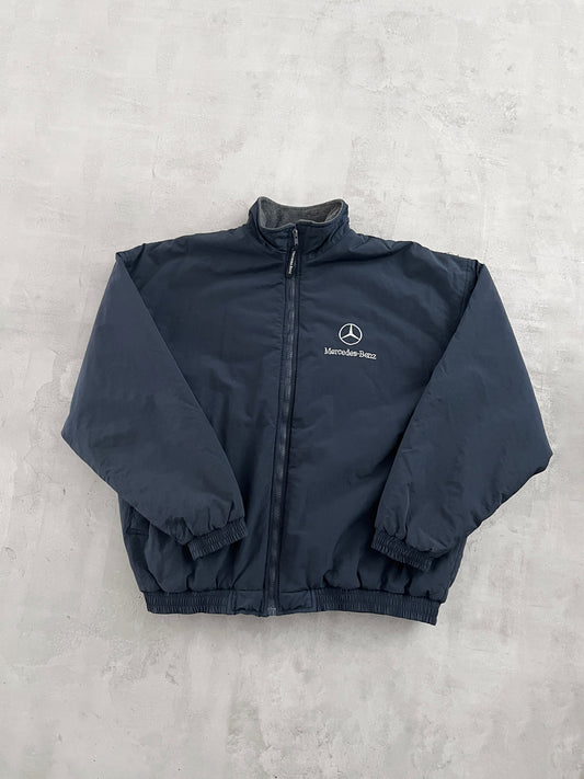 NAVY MERCEDES BENZ JACKET - 2000S - L
