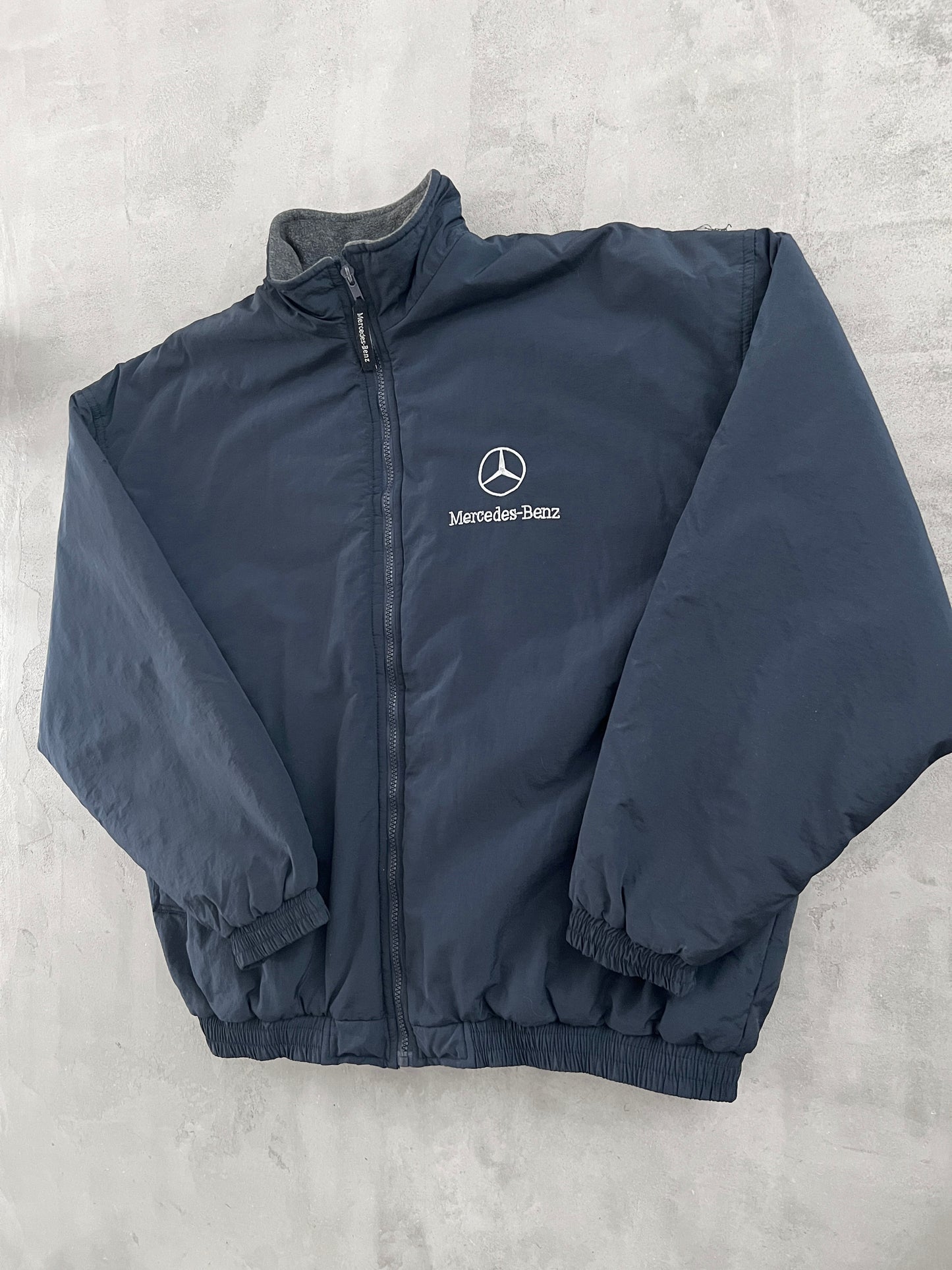 NAVY MERCEDES BENZ JACKET - 2000S - L