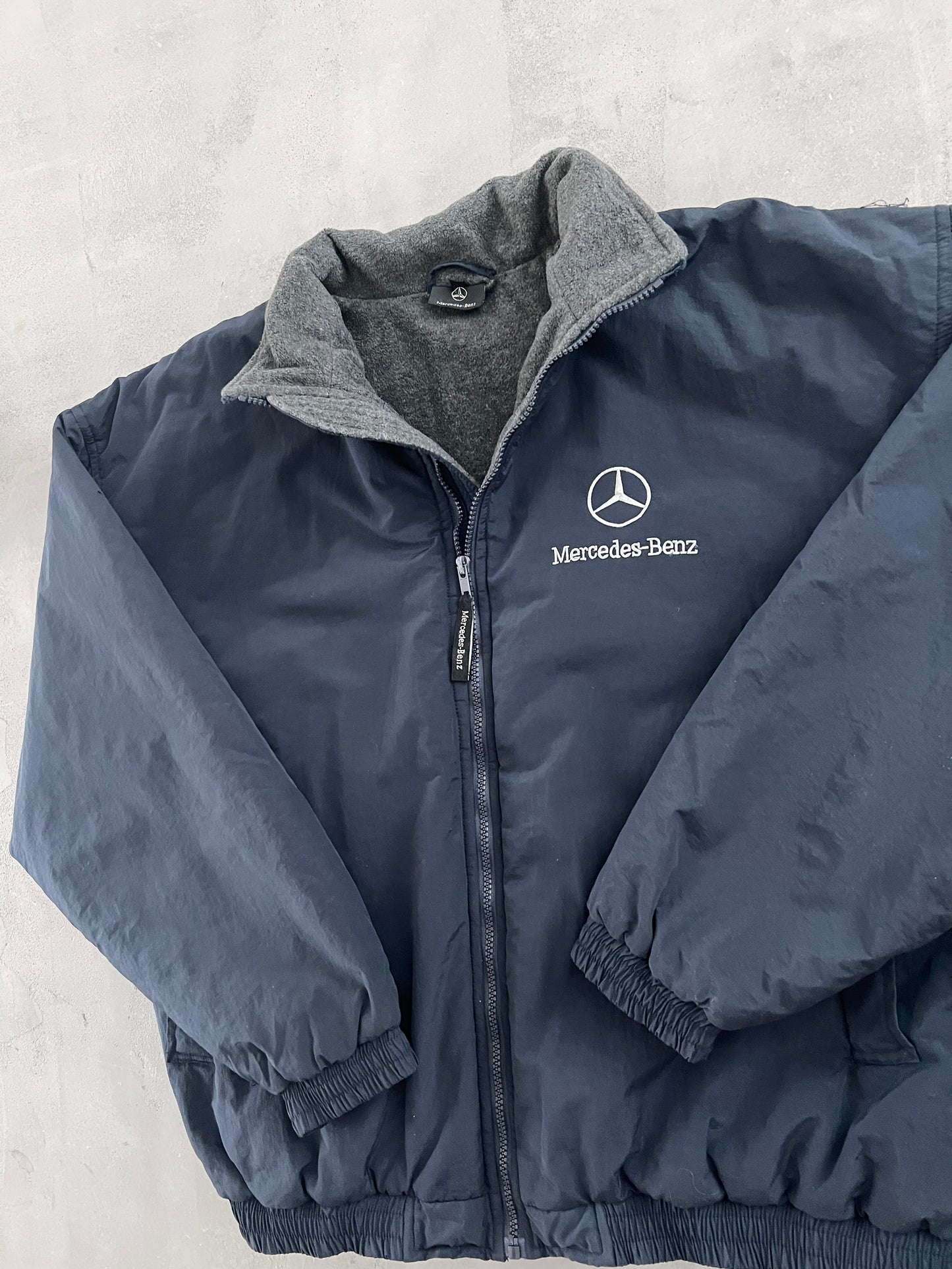 NAVY MERCEDES BENZ JACKET - 2000S - L