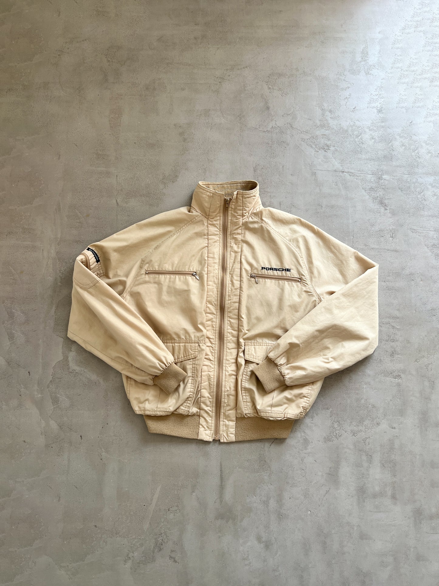 CREME PORSCHE JACKET - 1990S - S