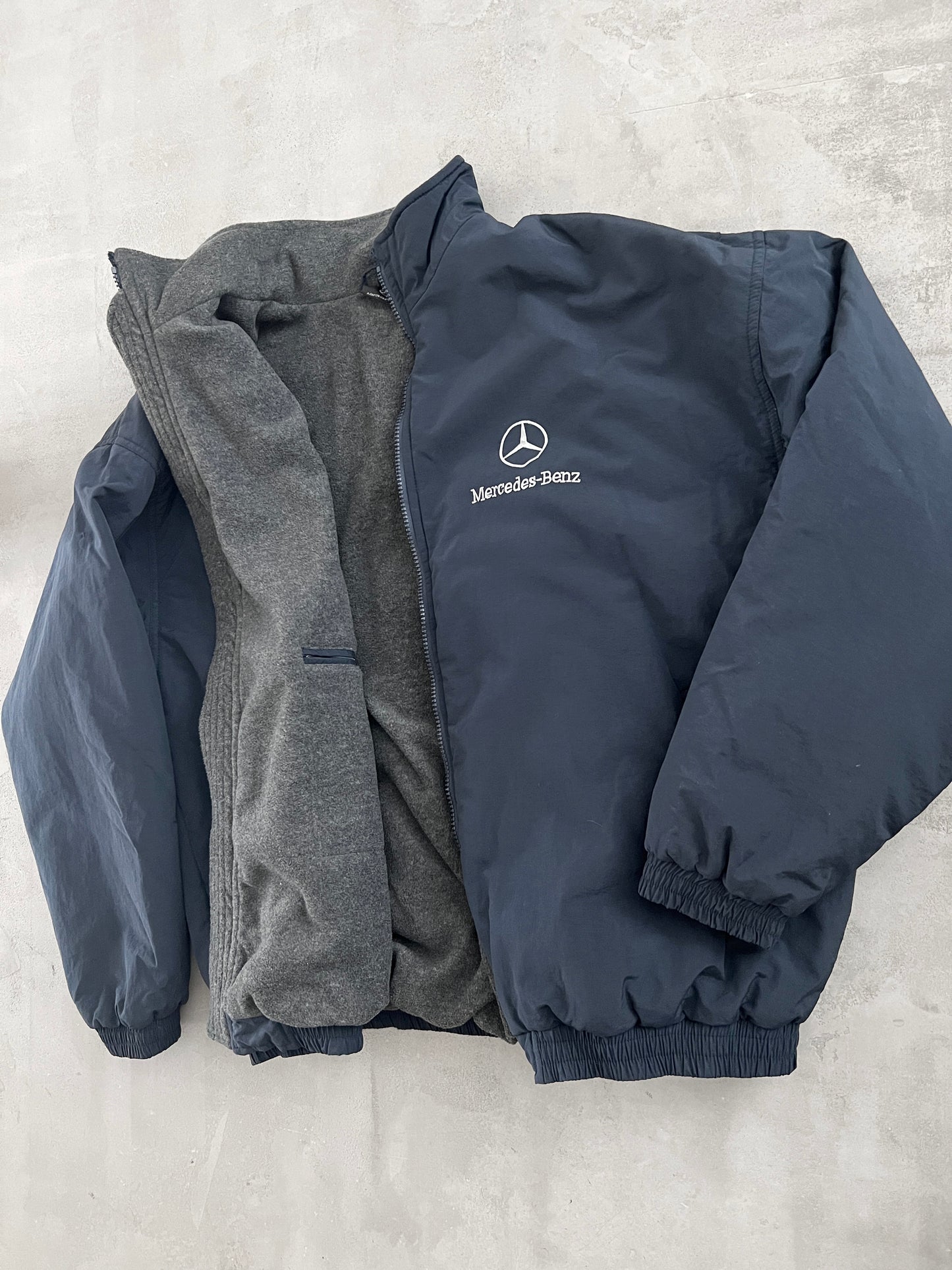NAVY MERCEDES BENZ JACKET - 2000S - L