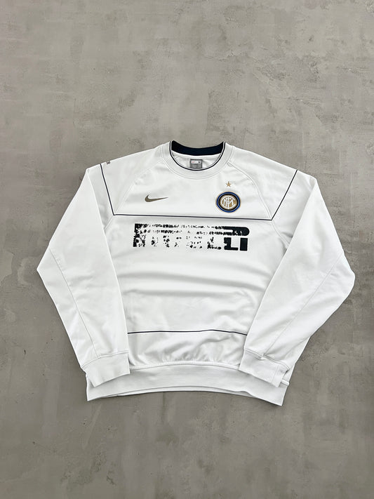 WHITE INTER MILAN NIKE SWEATER - 2000S - M