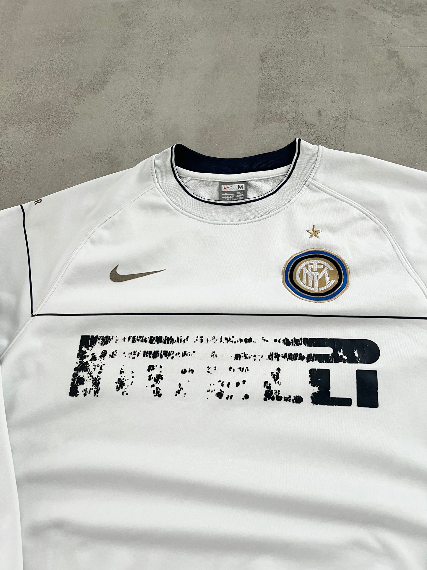 WHITE INTER MILAN NIKE SWEATER - 2000S - M