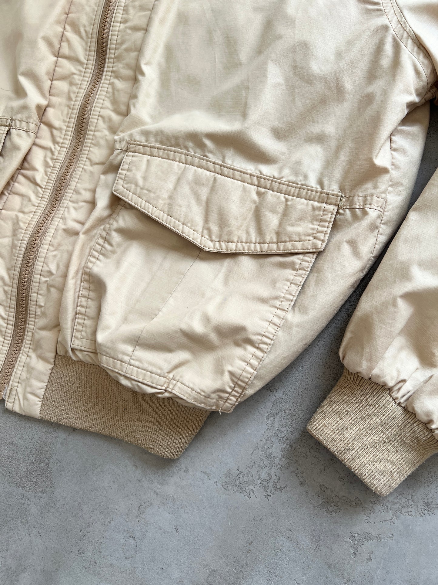 CREME PORSCHE JACKET - 1990S - S