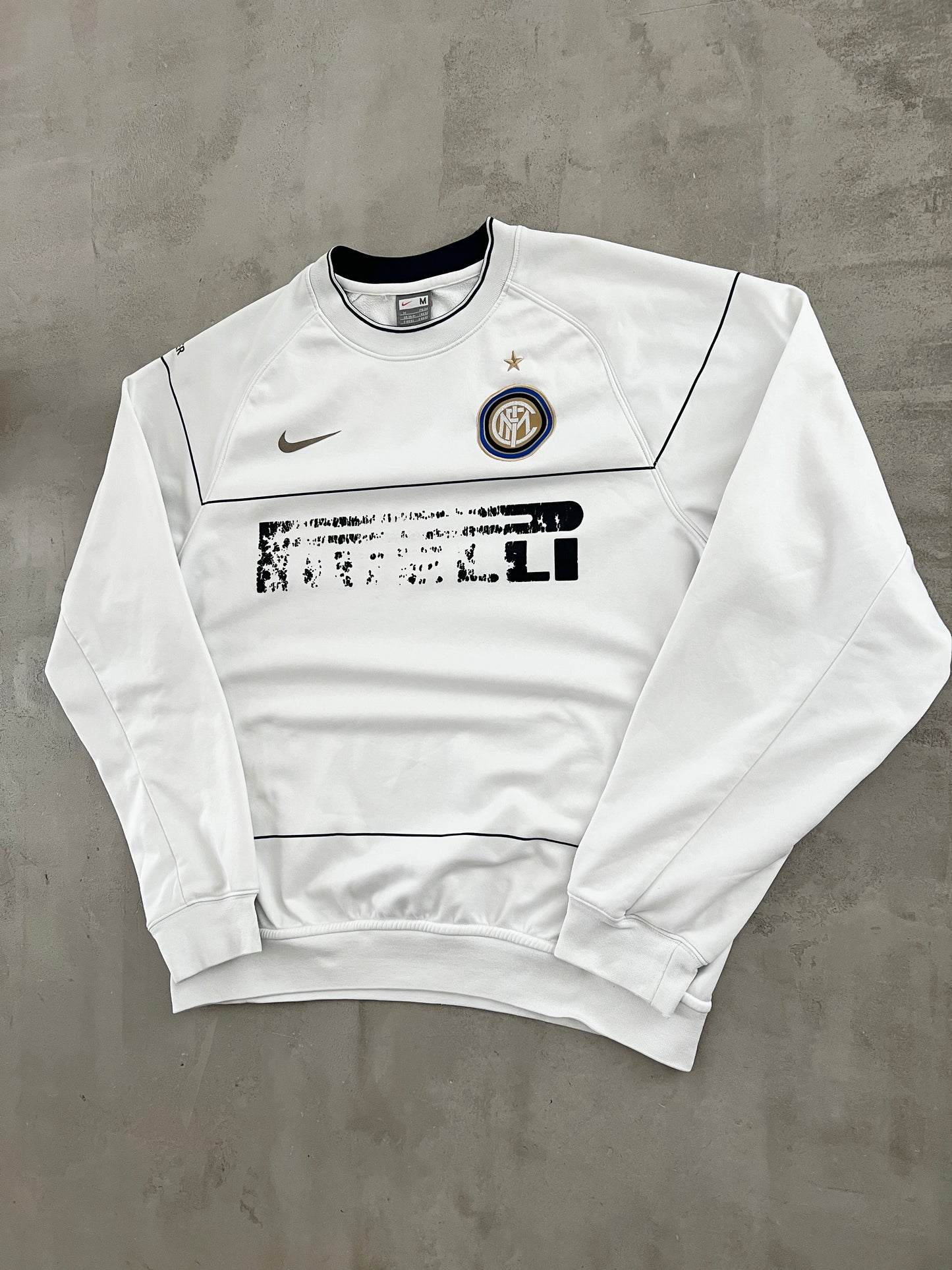 WHITE INTER MILAN NIKE SWEATER - 2000S - M