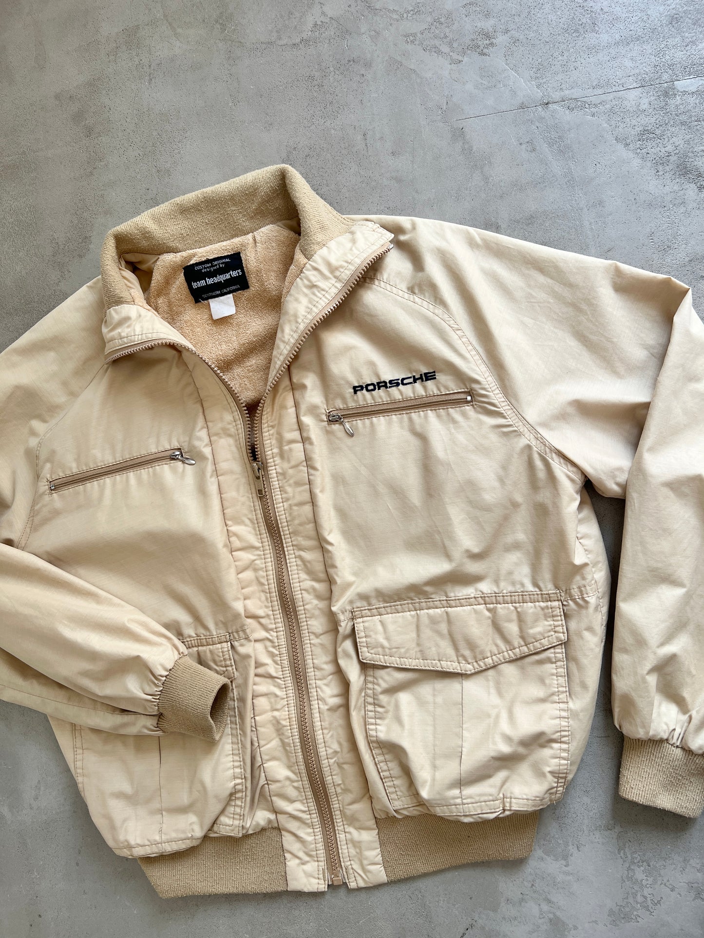 CREME PORSCHE JACKET - 1990S - S