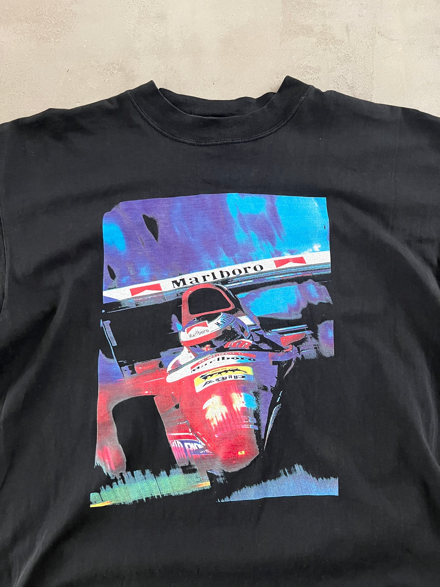 BLACK MARLBORO F1 RACING TEE - 2000S - L