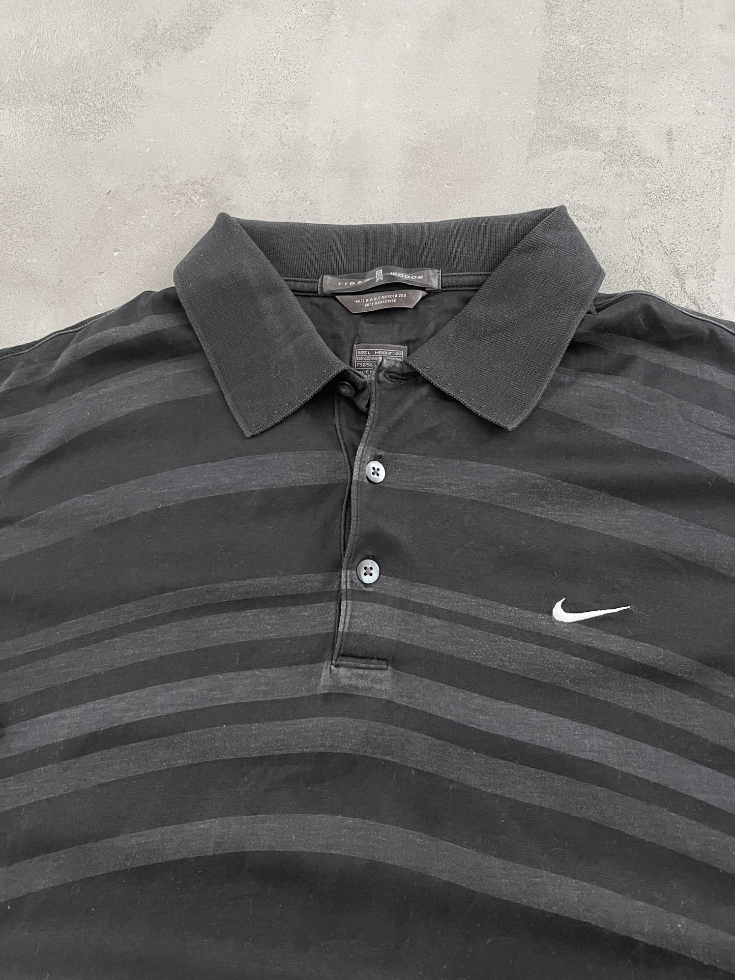 BLACK NIKE GOLF TIGER WOODS POLO - 2000S - L