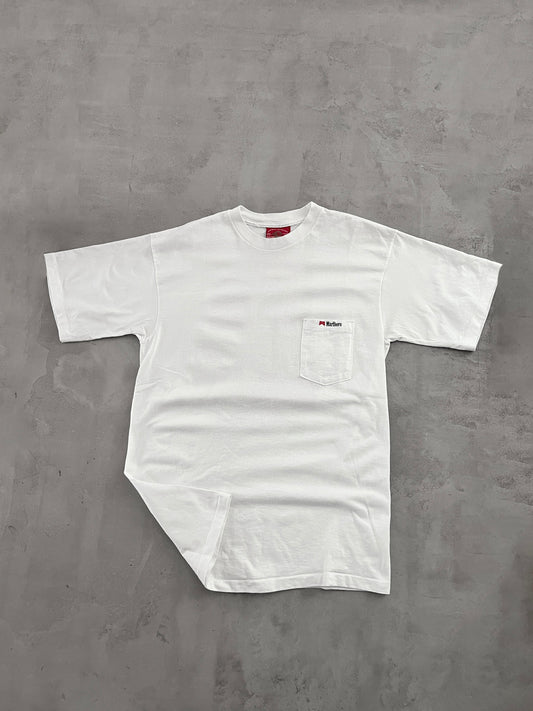 WHITE MARLBORO PROMO TEE - 1990S - L