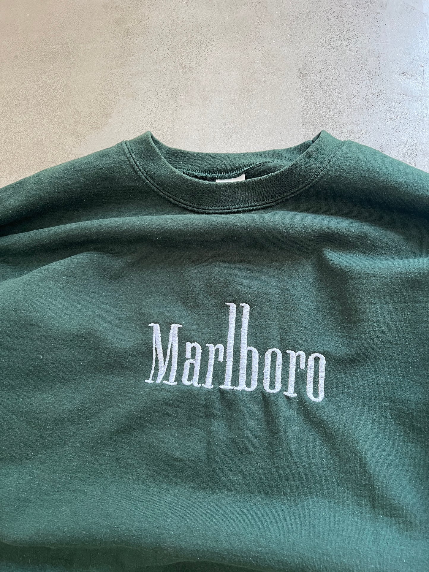 DARK GREEN MARLBORO SWEATER - 1990S - L/M