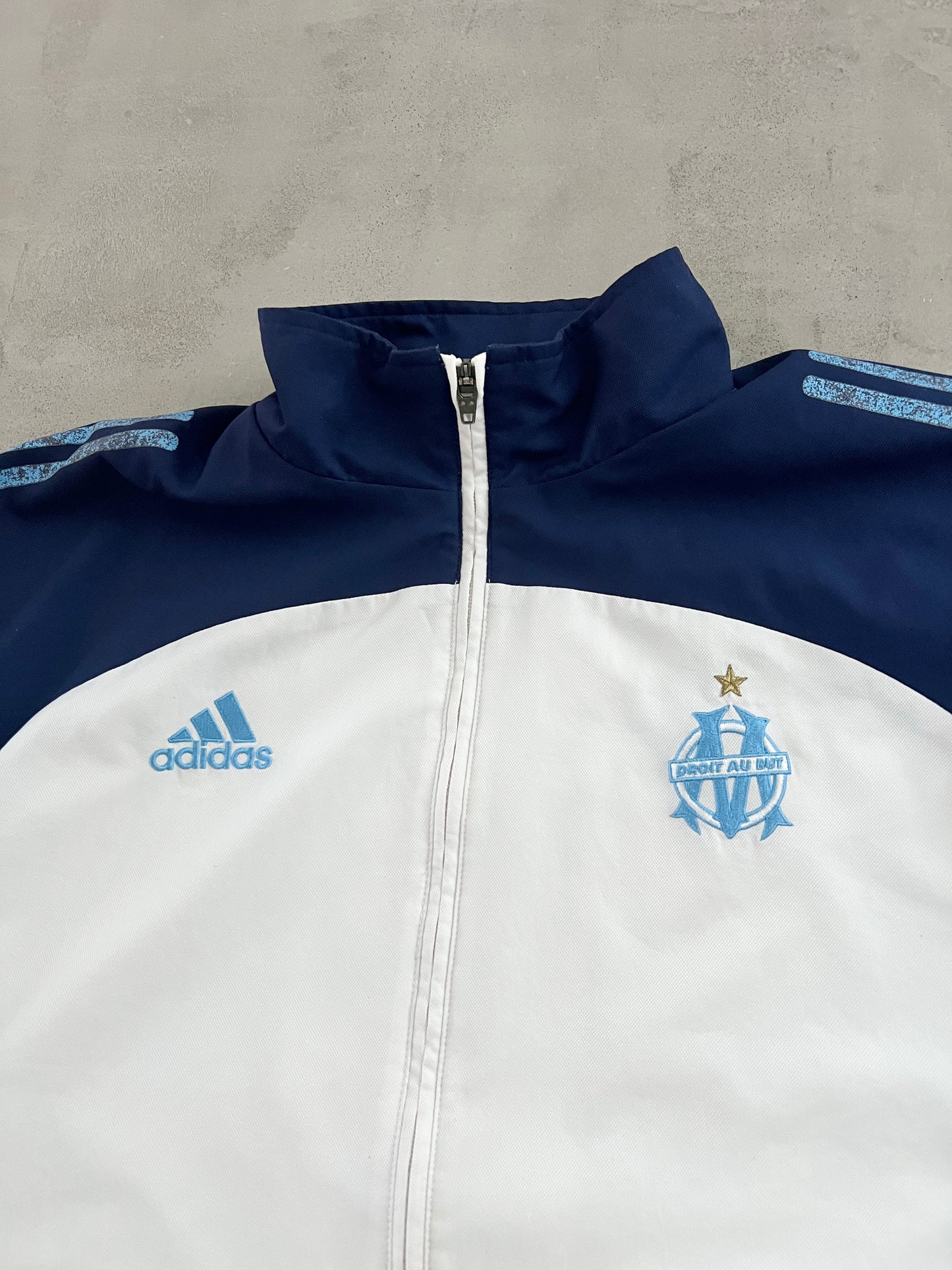WHITE MARSEILLE TRACK JACKET - 2000S - L/XL