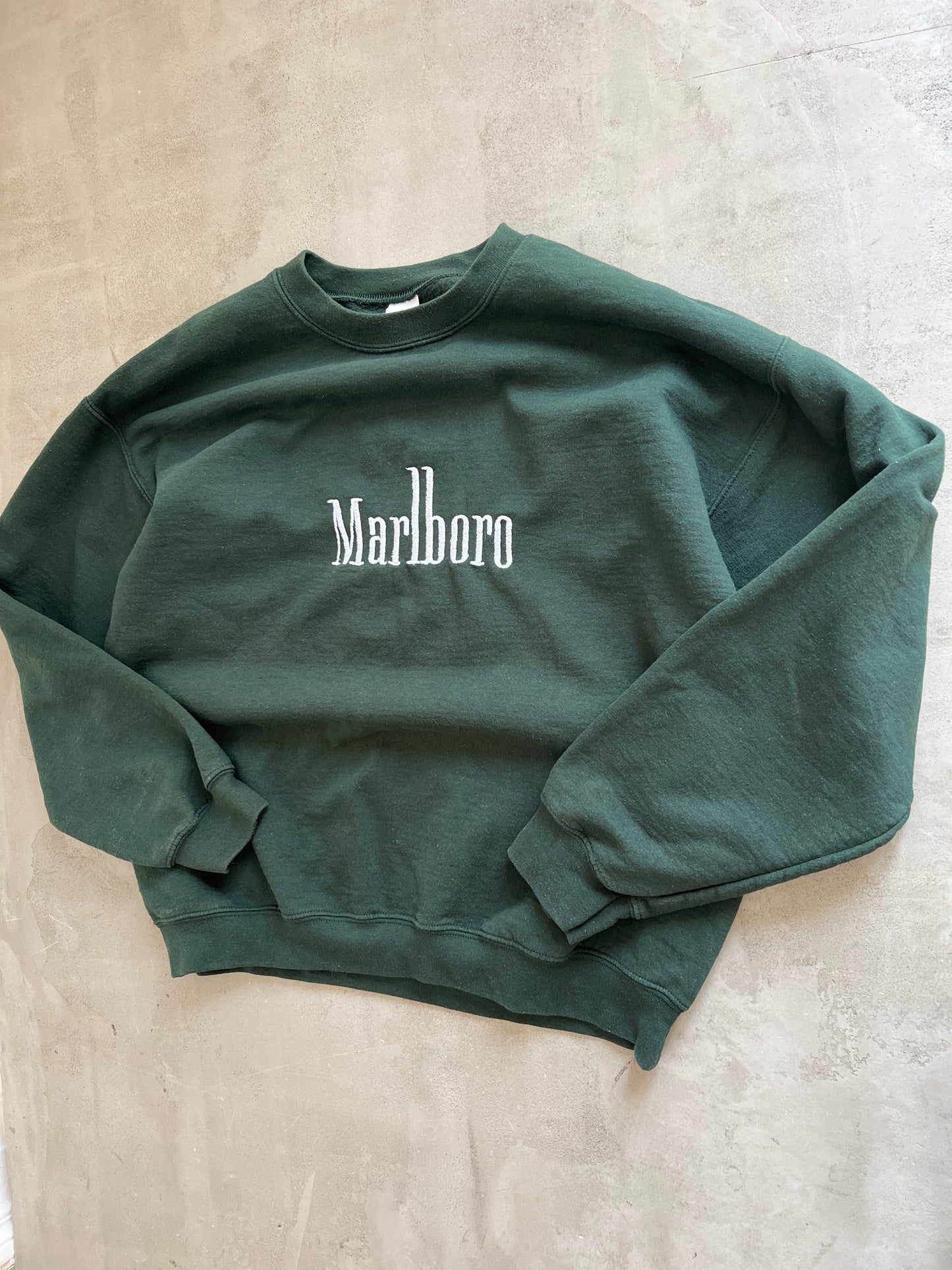 DARK GREEN MARLBORO SWEATER - 1990S - L/M